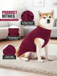 1pc Dog Fleece Sweater, Soft Dog Vest Apparel Sleeveless Puppy Winter Cold Weather Clothes Doggie Jacket Pullover For Small Medium Dogs And Cats - Multicolor - View 2