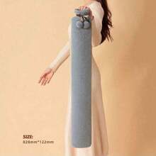 1pc Long-Shaped Hot Water Bag, Water-Filling Hand Warmer, Anti-Explosion, Winter Warm Supplies (Due To Different Batches, The Lines And Colors Of The Inner Liner May Vary. We Apologize For Any Inconvenience Caused,Silk Ribbon Fabric Cover, Rib Color, Design Randomly Assorted) - Default - View 16