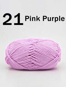 1/2股 5股混色乳白色腈纶纱线，50克/股，柔软中等粗细的针织纱线，适用于手工编织、钩编、DIY工艺品包袋、围巾，100%腈纶牛奶棉纱线 - 彩色 - 查看 11