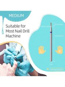 Cuticle Cleaning Drill Bit, Professional Diamond Nail Drill Bit, Used For Cleaning Cuticle Dead Skin And Preparing Nails, Bidirectional Rotation, Nail Salon Supplies - Multicolor - View 5