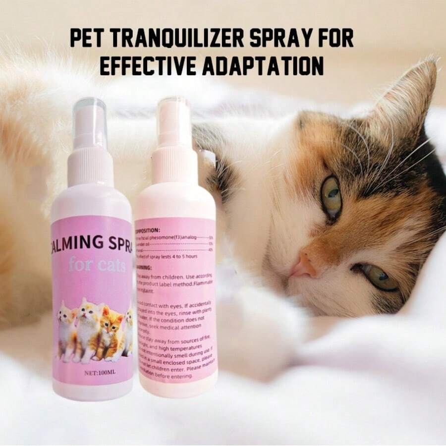 1瓶/2瓶装猫咪舒缓喷雾 信息素猫咪减压喷雾 - 彩色 - 查看 1