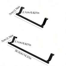 1pc/2pcs Stainless Steel Towel Rack, Over The Door Towel Hanger, Kitchen Accessories, Home Organization, No Drilling Cabinet Cloth Hanging Rack, Single Bar Kitchen Towel Holder - Multicolor - View 3