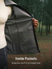 In My Nature 女士休闲多功能户外拉链外套 - 灰色 - 查看 8