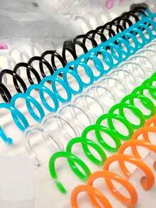 (1 Piece/Pack) 10Pcs Plastic Colorful Coil Binding Rings, PVC Binding Coils Suitable For A4, A5, B5 Books, Notebooks, Binders.