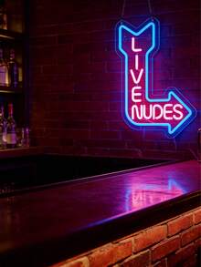 Double Color Neon Arrow Decorative Light - USB Acrylic Sign For Indoor Use, Game Room Ambience, Party Decor, Perfect Gift For Birthdays/Christmas - Multicolor - View 5