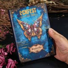 Gothic Butterfly Full-Color Page Notebook, Creative Retro European Style Journal, 110 Pages, High-Value Illustration Notebook - Multicolor - View 7