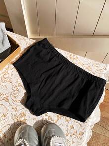 CovetEZ 2条装女士休闲弹力腰纯色短裤，适合日常通勤和夏季穿着 - 彩色 - 查看 6