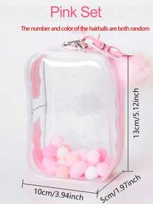 Display Storage Bag, Transparent Cabinet Dustproof Pouch For Chic Monster, Portable & Waterproof PVC Organizer With Keychain For Dolls, Toys, Cables, Ideal For Birthday/Christmas Gifts(Doll Not Included) - Multicolor - View 8