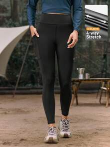 In My Nature Women's Outdoor Casual Phone Pocket Printed Leggings