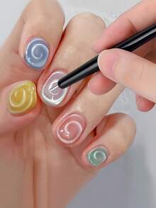 9件套猫眼磁性美甲套装 - 心形兔子三磁设计，心形凝胶指甲油，磁性棒，强磁性美甲工具，适用于美甲沙龙、家庭、返校季 - 彩色 - 查看 3