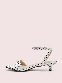 CUCCOO DOLLMOD Giày sandal nữ mũi tròn gót thấp chấm bi dễ thương - Nhiều màu - Xem 4