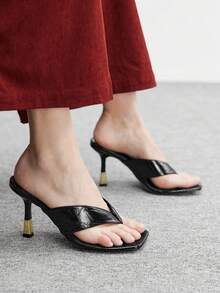 CUCCOO BIZCHIC 女士黑色高跟鞋、人字拖 - 黑色 - 查看 2
