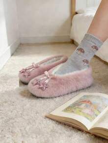 Joivida Một đôi tất giữ nhiệt lót trong nhà dành cho nữ, thích hợp cho mùa thu và mùa đông – Tất cotton chống trơn trượt, lý tưởng cho việc giữ ấm trong nhà, giáo dục mầm non, yoga và chăm sóc sau sinh. - Nhiều màu - Xem 6
