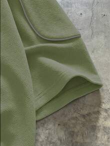 AXEPEAK 男士针织休闲宽松短袖T恤 - 綠色 - 查看 4