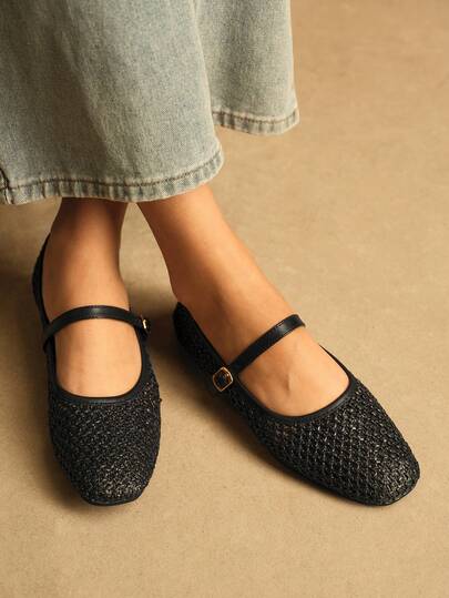 Rosivie Women Shoes French Elegance Women's Flat-Bottomed Shoes Mesh Yarn Breathable And Not Stuffy Feet Casual Comfortable Casual Afternoon Tea Casual Holiday Wear