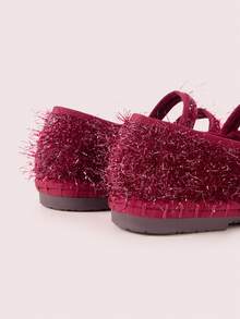 CUCCOO DOLLMOD Giày bệt Mary Jane cổ điển thoải mái dành cho nữ, màu đỏ tía, sáng bóng, thanh lịch cho Giáng sinh, tiệc Lễ Tạ ơn - Màu Đỏ Sâu - Xem 9