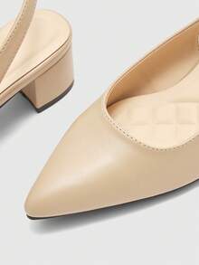 CUCCOO BIZCHIC Elegantes tacones altos puntiagudos, sandalias de tira versátiles y de moda simple para mujer, ideales para ir al trabajo o el Día de San Valentín - Albaricoque - Ver 8