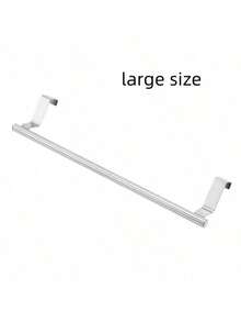 1pc/2pcs Stainless Steel Towel Rack, Over The Door Towel Hanger, Kitchen Accessories, Home Organization, No Drilling Cabinet Cloth Hanging Rack, Single Bar Kitchen Towel Holder - Multicolor - View 16