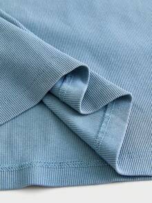 NEON BLANC Men's Letter Embroidered Crew Neck Casual Versatile Long Sleeve T-Shirt - Light Grey - View 3