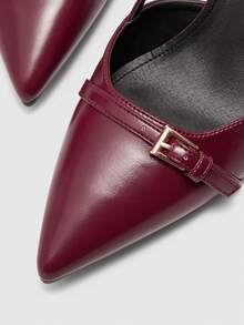 CUCCOO BIZCHIC Giày cao gót mũi nhọn màu đỏ tía cổ điển dành cho nữ, kiểu dáng slip-on, đa năng cho đi làm, hẹn hò, dự tiệc, lễ hội, đám cưới hoặc Giáng sinh. - Rouge Casaque - Xem 5