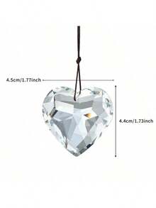 1 peça de cristal em formato de coração, enfeite para pendurar que cria um arco-íris para janelas, varandas, cozinhas e jardins. Ideal para decoração de Dia das Mães, casa, quarto e parede. Ótima opção de presente para aniversários e formaturas. - multicolorido - Ver 3