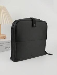 1个大容量化妆师刷具收纳包，黑色旅行便携化妆品整理包，专业化妆包，适用于化妆工具和化妆品 - 黑色 - 查看 6