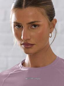 Musera Sport Áo thể thao tay dài ôm sát, có lỗ xỏ ngón tay cái, thích hợp cho Padel, Tennis, Pickleball và tập gym. - Màu Lilac Tím - Xem 5