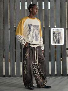 NEON BLANC 宽松仿两件式T恤 - 男士80年代复古女式涂鸦印花 - 彩色 - 查看 1