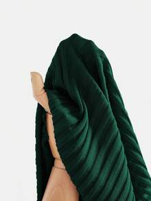 Anewsta Rhinestone Embellished Sleeveless Turtleneck Striped Knit Tank Top Top - Dark Green - View 7