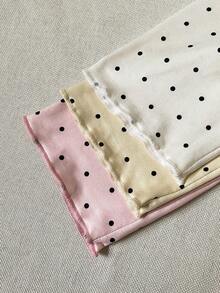 SHEIN Playful Pals 3件套女童夏季套装，女婴短袖波点休闲时尚套装 - 彩色 - 查看 5