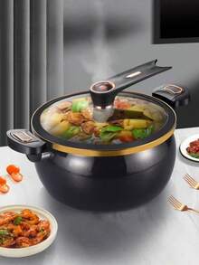 1pc 8l Capacity High-Quality Iron Pressure Cooker, Suitable For Induction Cookers And Gas Stoves. - Multicolor - View 9