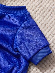 PETSIN 1 Áo nỉ in chữ kỹ thuật số, dày dặn và ấm áp cho thú cưng vào mùa thu và mùa đông, màu xanh dương. - Màu xanh lam - Xem 10