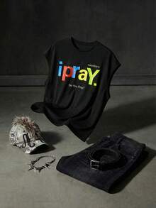 NEON BLANC Men's Loose Fashion Tank Top, Ribbed Crew Neck Sleeveless Casual Vest