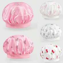 ROMWE Kawaii 1 包女士蝴蝶结睡帽宽边弹力樱桃印花发帽 - 彩色 - 查看 1