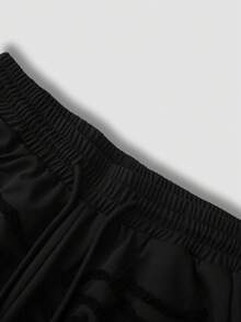 ROMWE MEN Men's Drawstring Waist Pockets Wide Leg Loose Casual Shorts - Multicolor - View 5