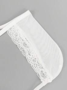 1pc Breathable Mesh Hollow-Out Low-Waist Sexy Men's Underwear - White - View 7