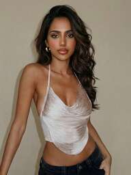 Aloruh Women's Valentine's Day New Arrival Clothing, Fringe Decor Solid Light Pink Sleeveless Crop Top, Sexy & Elegant Party Outfit, Y2K Style Women's Crop Top Cropped Top Tops For Women Tube Top Going Out Tops For Women Crop Top Summer Tops Women's Tops