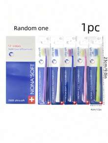 1 Stück/3 Stücke Sanfte Borsten Zahnfleischpflege Zufallsfarben Handzahnbürsten Set für Erwachsene Männer Frauen Unisex Tägliche Mundpflege Verwendung Zuhause Badezimmer Essentiell - Verschiedenfarbig - Übersicht 10