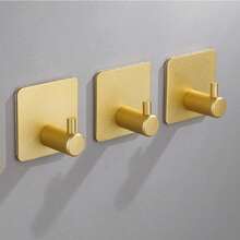 1/3/6-Piece Set Self-Adhesive Hook Wall Stickers, Coat Key Towel Bag Hat Hooks, Home Accessories Storage - Three-color square hook - View 6