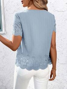 SHEIN Clasi 女士衬衫 - 藍色 - 查看 2