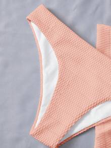 Swim Vcay Bikini de un solo color - Rosa - Ver 5