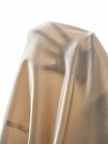SHEIN Women's Elegant Satin V-Neck Sleeveless Top, Maternity Blouse - Gold - View 7