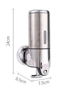 1pc Wall Mounted Bathroom/Kitchen Soap Dispenser, Shampoo/Shower Gel/Handwash/Dish Soap Liquid Lotion Dispenser, Manual Refillable Pump, Reusable For Home, Kitchen, Bathroom, Restaurant, Hotel, School Back To School - Multicolor - View 2