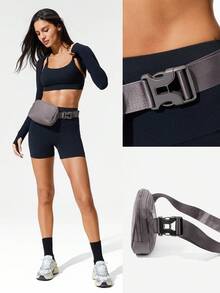 GLOWMODE 1L Zipper Everywhere Belt Bag Water Repellent Waist Crossbody Bags With Adjustable Strap  Spring Summer - Purple brown - View 8