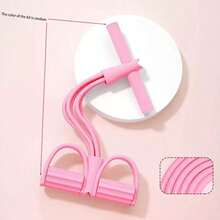 1PC Latex 4-Tube Elastic Yoga Pedal Stretching Resistance Band, Comprehensive Physical Exercise, Green, Resistance Training Equipment For Home And Gym