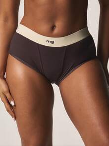 MISSGUIDED Women's Briefs With Contrast Waistband Classic Everyday Hipster Panties Comfortable Basic Underwear