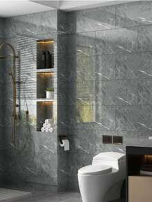 30片自粘仿大理石纹墙贴，乙烯基墙板，可移除可重复使用壁纸，适用于厨房、卧室、客厅、浴室家居装饰 - 彩色 - 查看 4