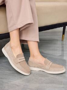 Sleekvia Mocassins plats confortables et décontractés pour femmes, polyvalents pour un port quotidien