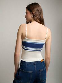 Nöista Camiseta de punto con bloqueo de color casual con un ajuste ceñido y tela de punto elástica. Para looks festivos de resort y primavera, primavera-verano. - Multicolor - Ver 2