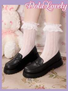 Dola Lovely Women's Fashion Versatile Wedge Platform Loafer , Black Shoes Sorceress Halloween Spring Shoes Spring Break Easter